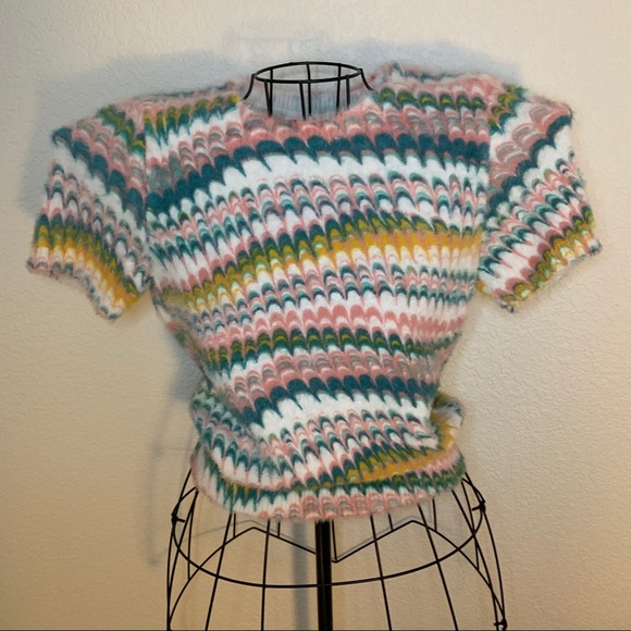 Anthropologie Funky Short Sleeve Sweater (S) - Picture 1 of 9